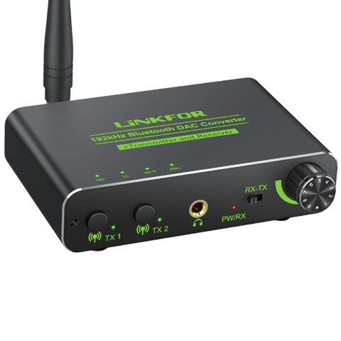 LiNKFOR 192KHz DAC Digital to Analog Audio Converter with Bluetooth 5.0