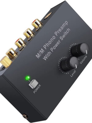LiNKFOR Phono Preamp Mini Stereo Audio Low Noise MM Turntable Preamplifier